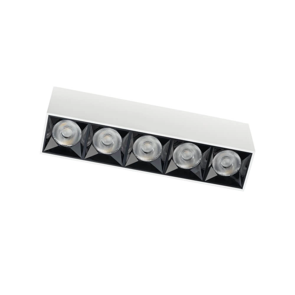 Witte opbouwspot Midi Led 5x1 leds - 4000K Witte opbouwspot Midi Led 5x1 leds - 4000K