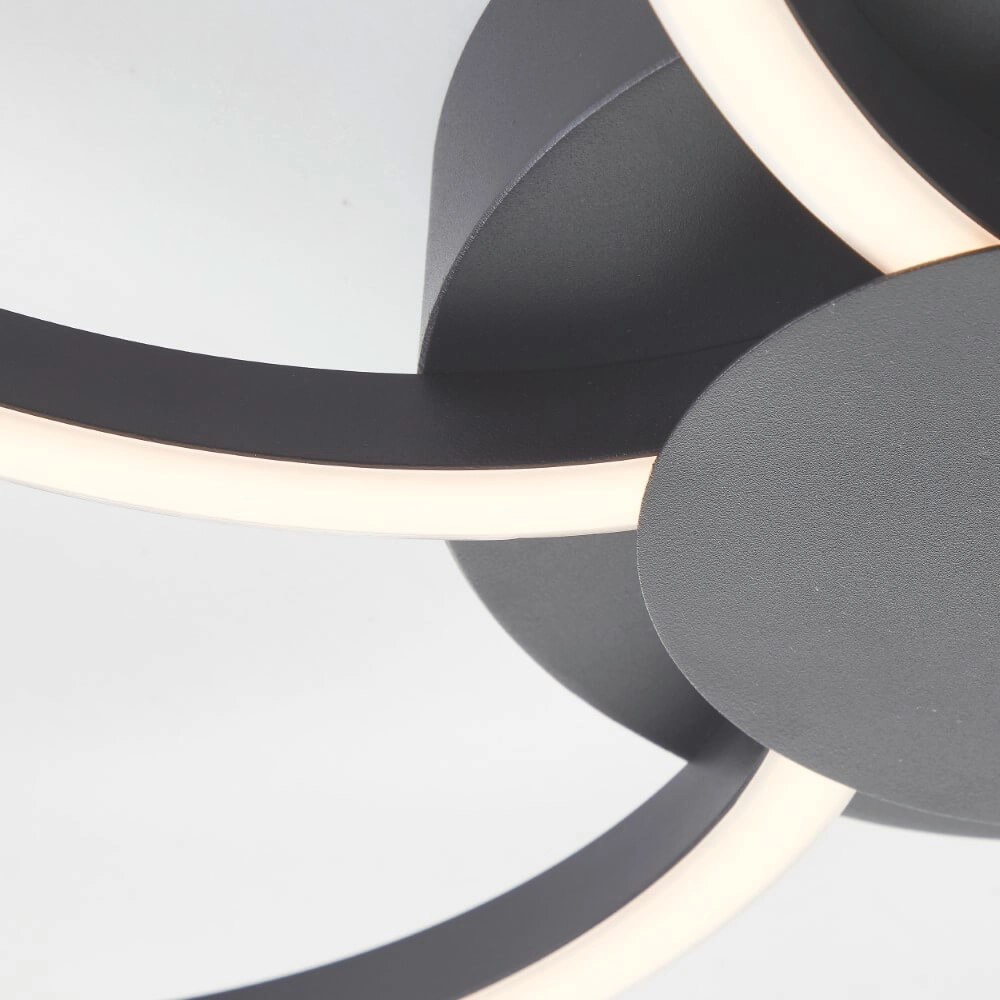 Instelbare plafondlamp Fico zwart Brilliant 4004353441240