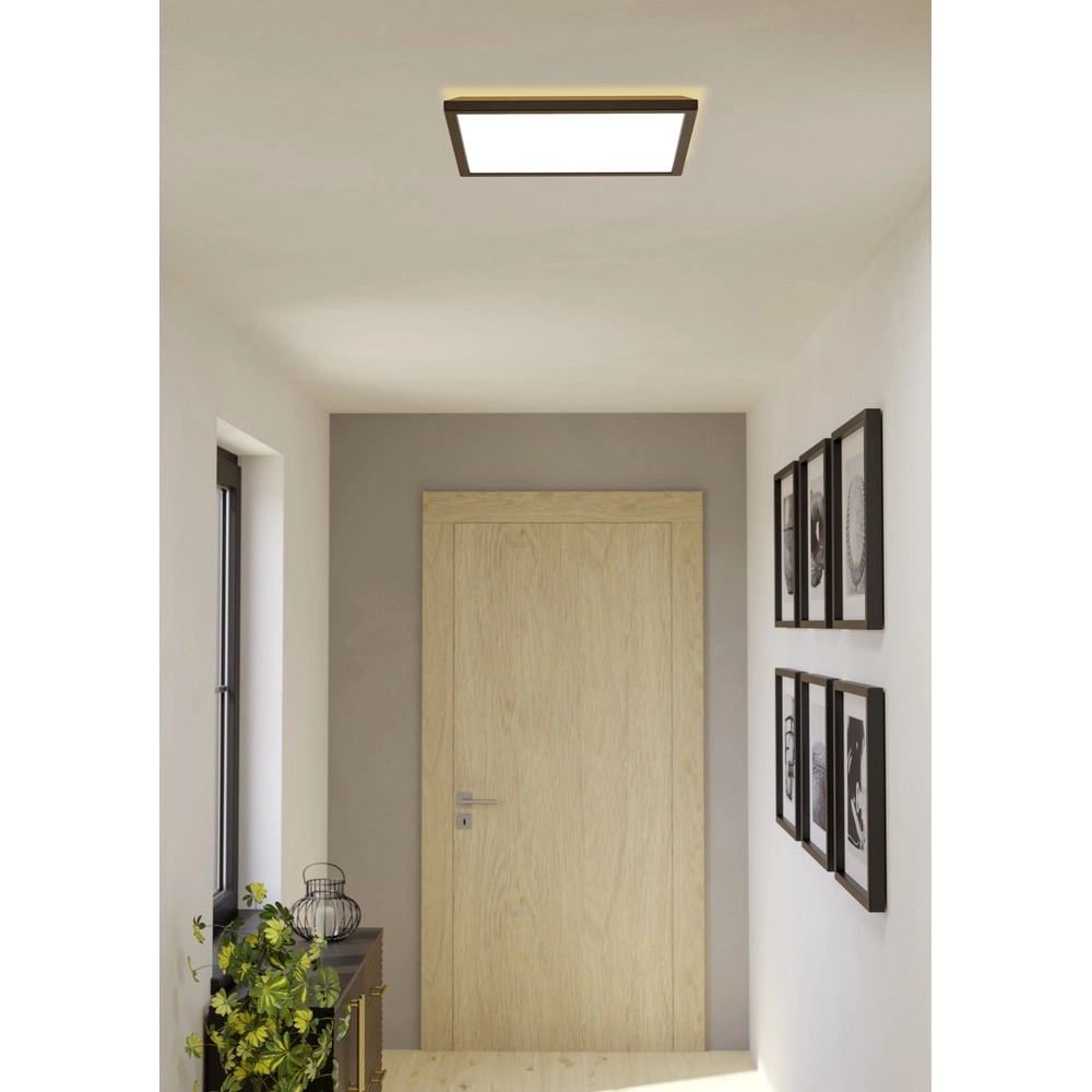 Badkamer lamp met remote Rovito-R vierkant - zwart - 39x39cm Eglo 9008606330003