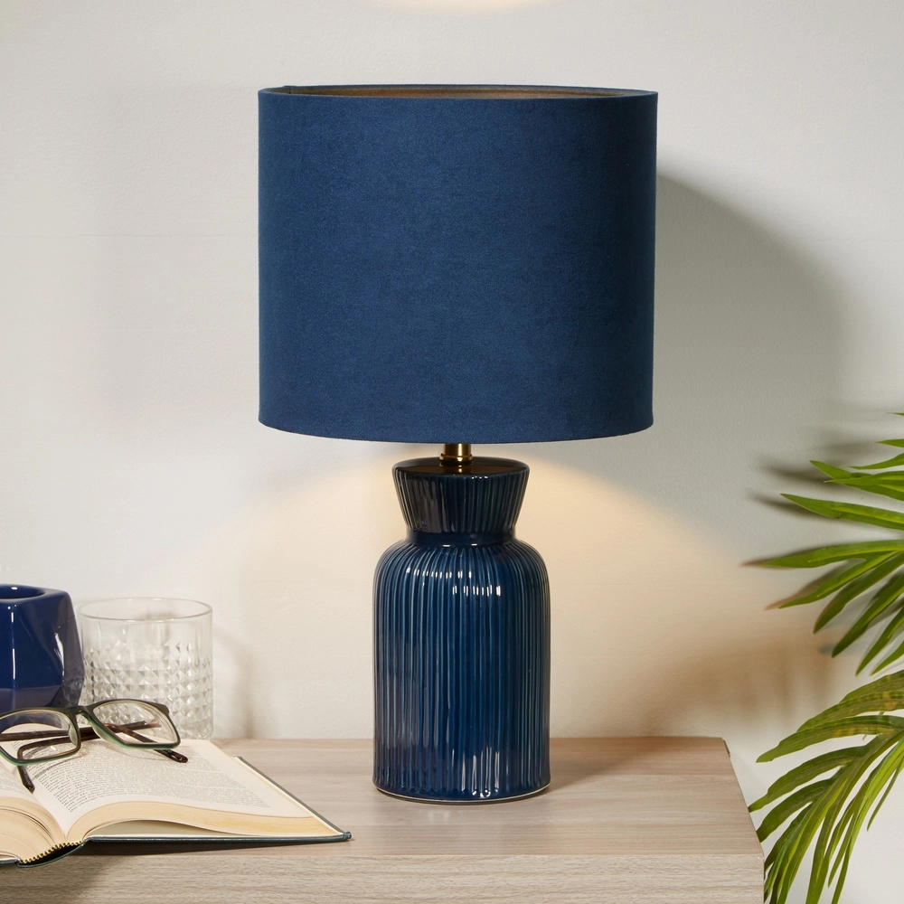 Tafellamp Tia blauw Searchlight 5053423311258