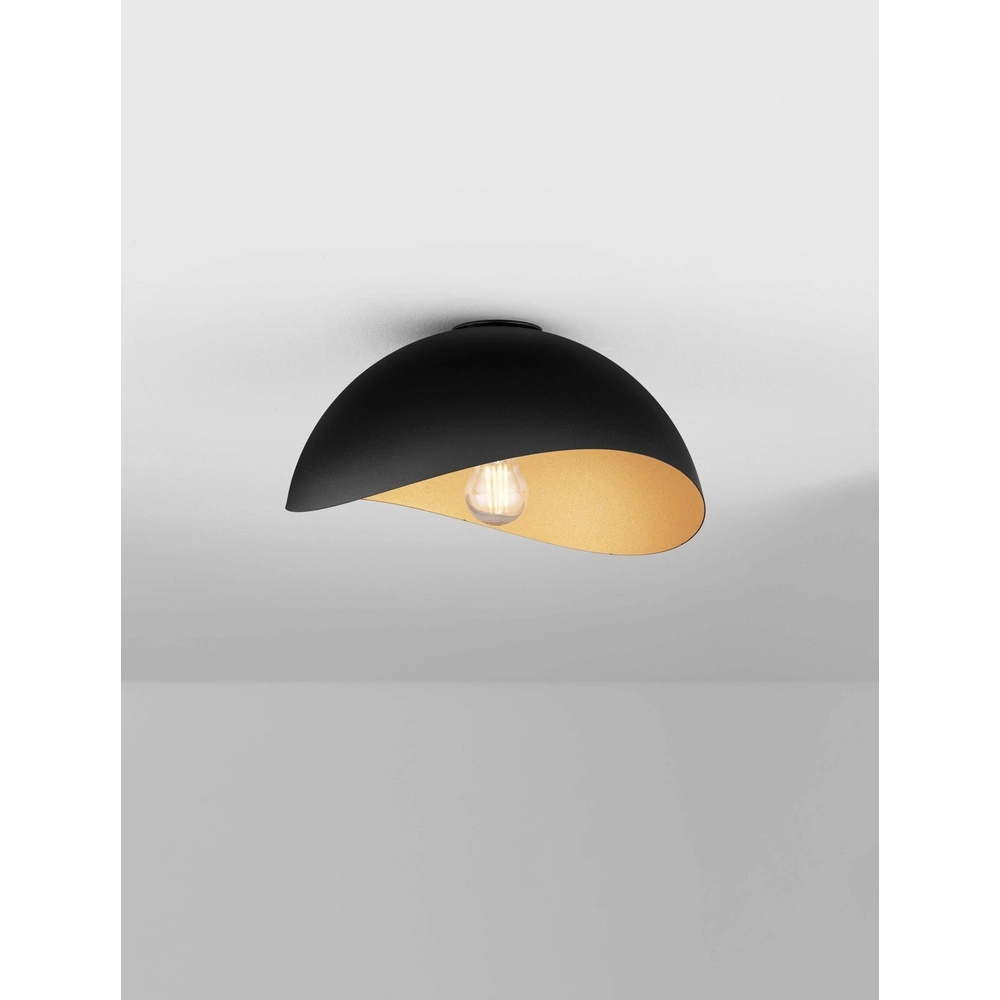 Plafondlamp Opsi zwart met goud Ø 30cm Plafondlamp Opsi zwart met goud Ø 30cm