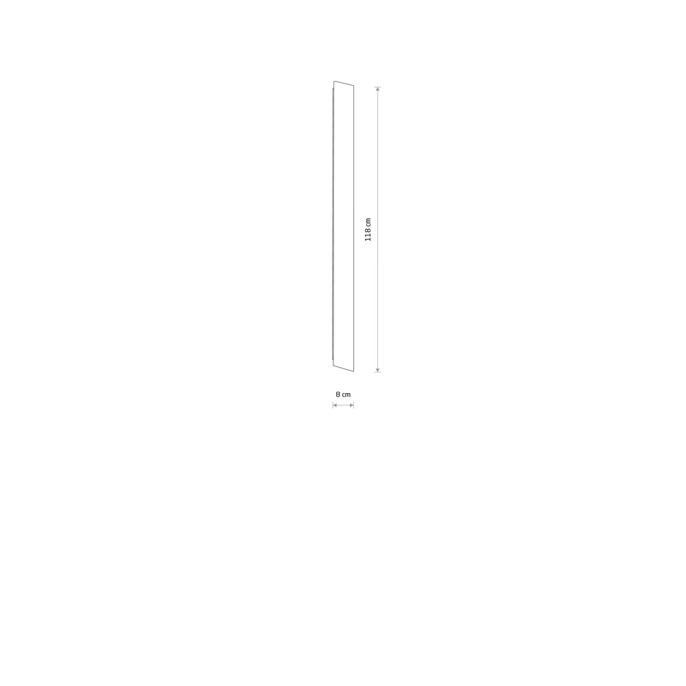 Moderne wandlamp Comma Led wit 118cm Lyora 5903139118835