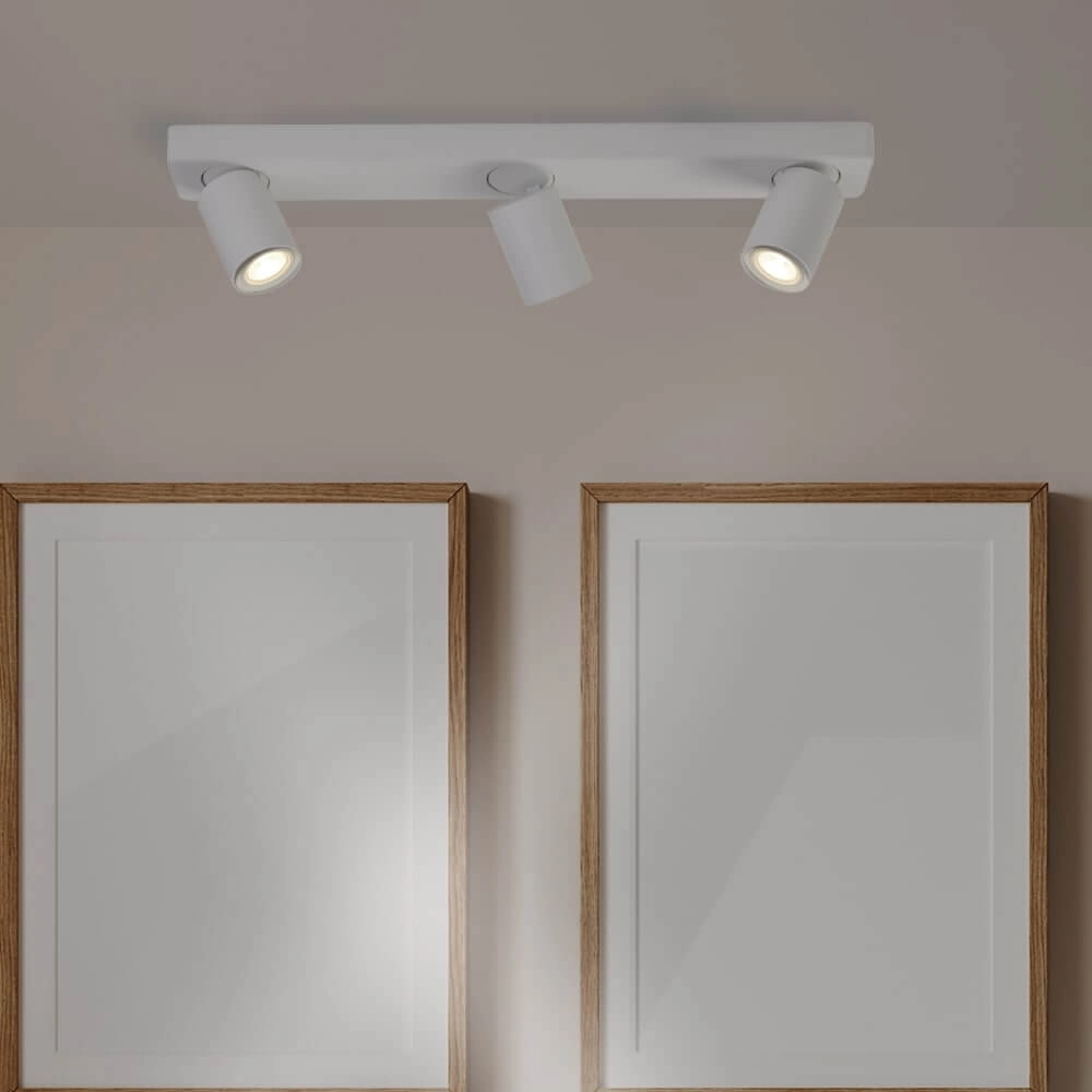 Plafondlamp Moon 3 rechthoekig wit Lyora