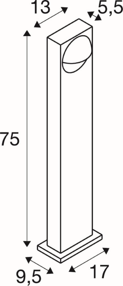 Led padverlichting Lid I 75cm - twee kanten licht SLV 4024163288088