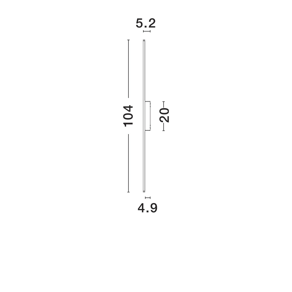 Strakke wandlamp Aneth wit 104cm Lyora 5212017447296