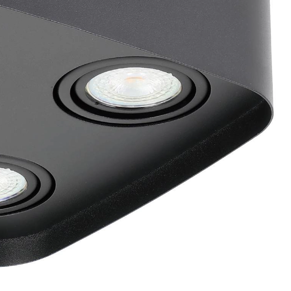 Zwarte opbouwspot Arenzano 4-lichts Eglo 9002759310998