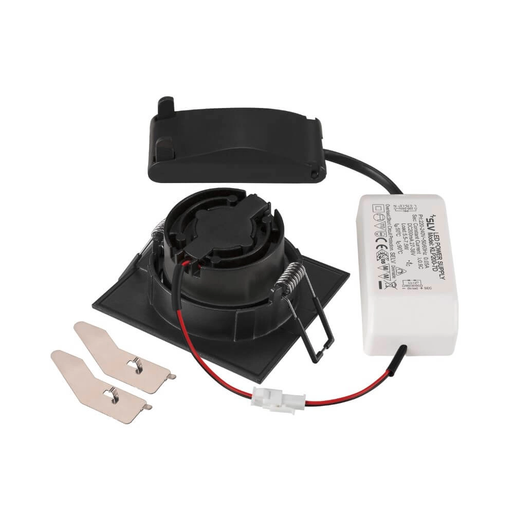 Vierkante led spot New Tria 68 zwart - 2700K - 705lm - 60g SLV 4024163277716