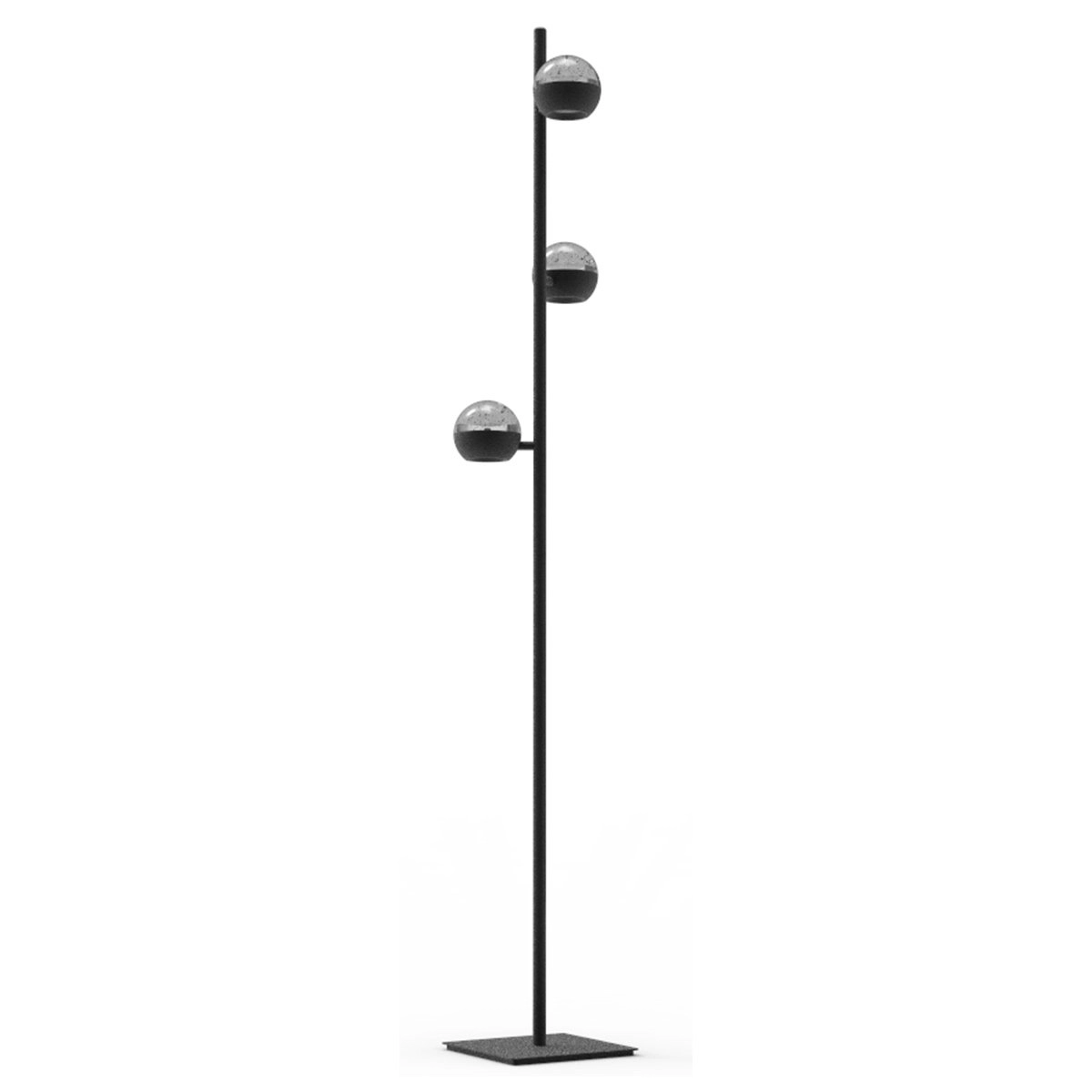 Led vloerlamp Belluno 3-lichts zwart - glas Steinhauer 8712746183986