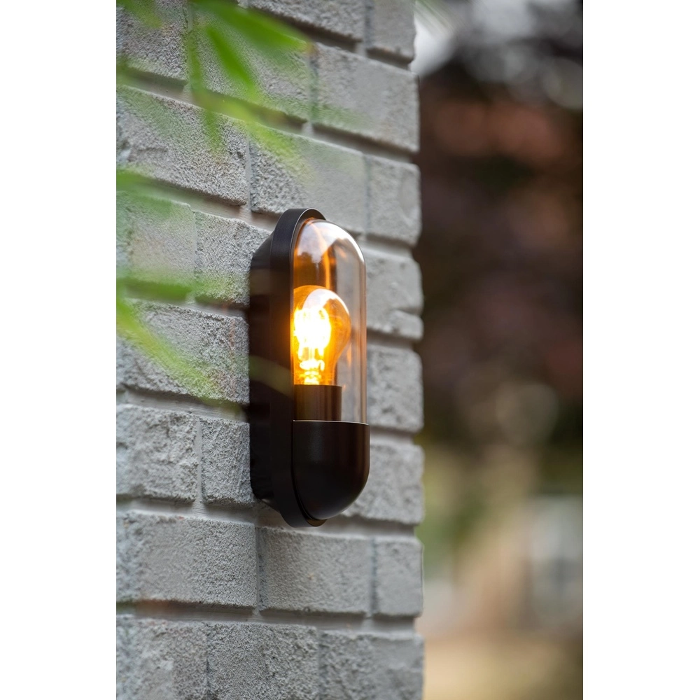 Wandlamp Capsule IP54 zwart Lucide 5411212290458