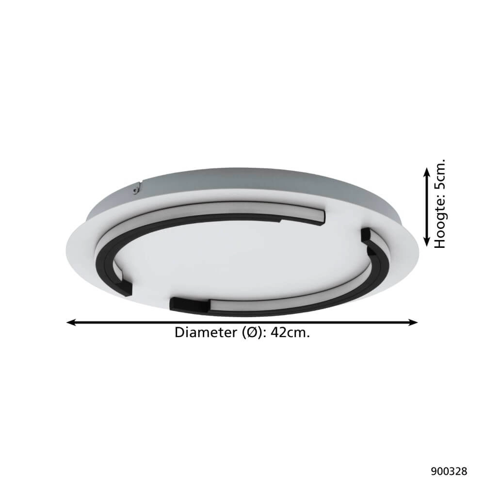 Witte led plafondlamp Zampote Ø 42cm Eglo 9008606238095