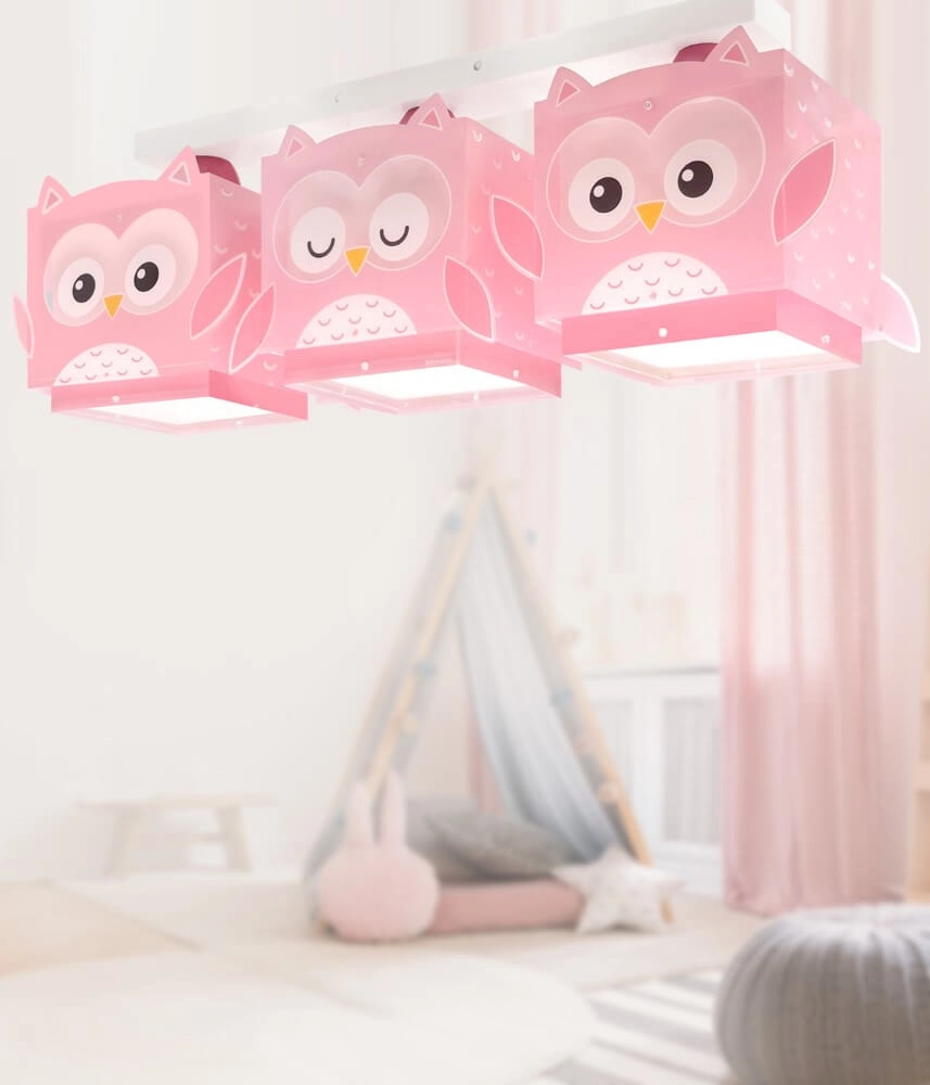 Kinderkamer plafondlamp Pink Owl Dalber 8420406644837