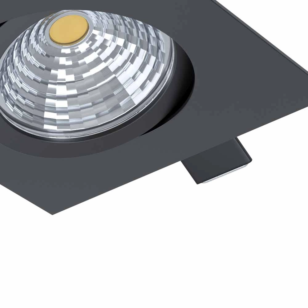 Richtbare led spot Saliceto vierkant - 6w - 2700K zwart Eglo 9002759986117