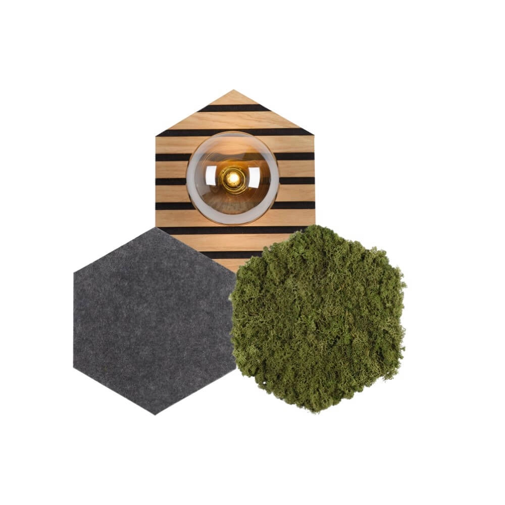 Plafondlamp Green Hex natuur Just Light 4043689004255