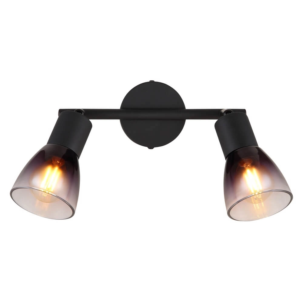 Zwarte plafondlamp Satella 2-lichts Globo 9007371449927