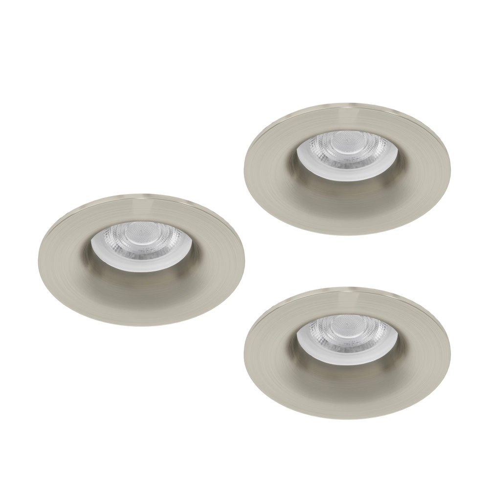 Set van 3 inbouwspots Salabate nikkel Ø 8,8cm IP65 Eglo 9008606358908