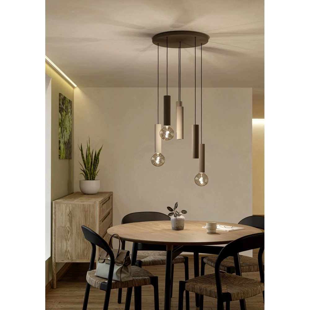 Design hanglamp Fariolo zand bruin 6-lichts Ø 48cm Eglo 9008606391653