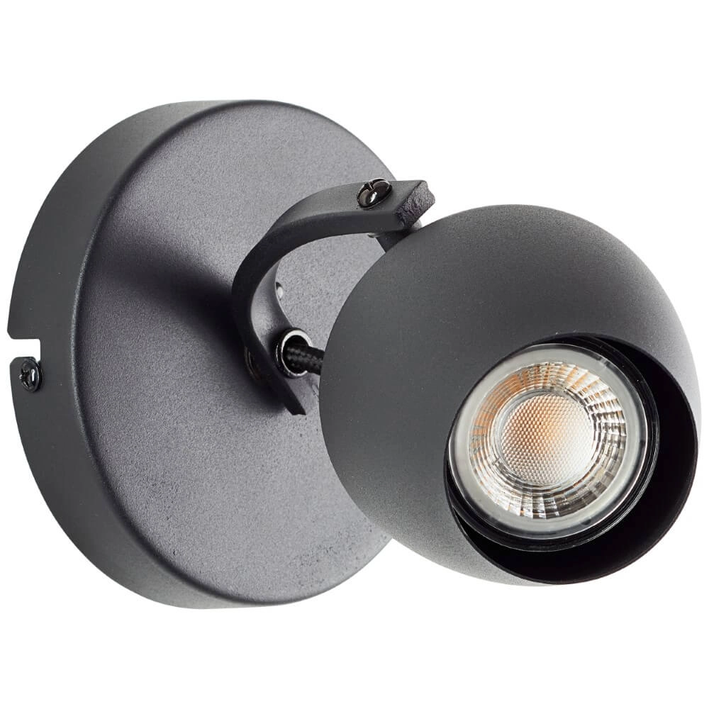 Opbouwspot Vertino zwart Brilliant 4004353441370