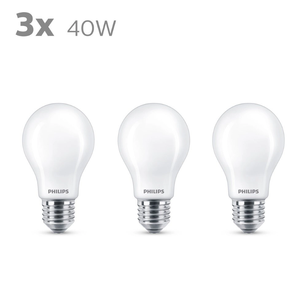 4,5W - E27 - 2700K - 470 lumen set van 3 Philips 8719514266711