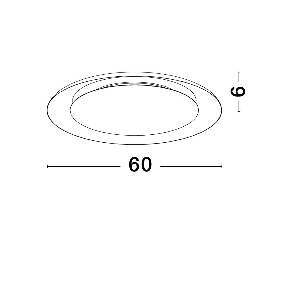 Design plafondlamp Epos Ø 60cm zwart met goud Lyora 5212017463210