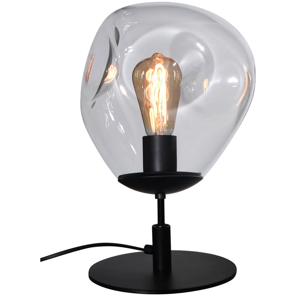 Tafellamp Lava Ø 24cm helder glas