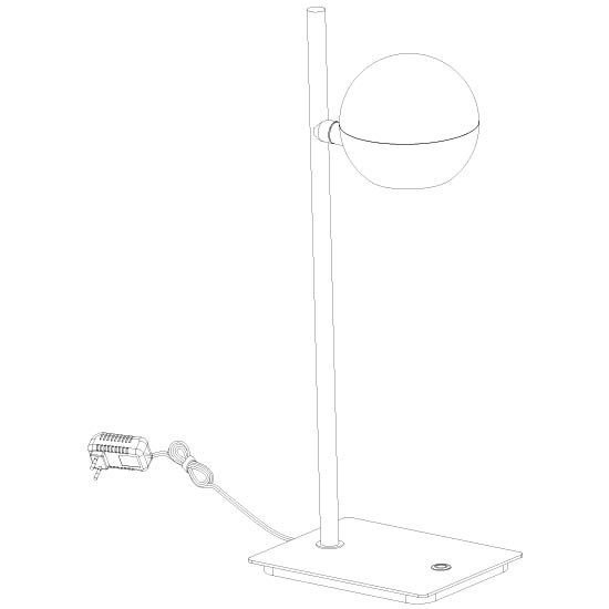 Led bureaulamp Belluno zwart met glas - dimbaar Steinhauer 8712746183962