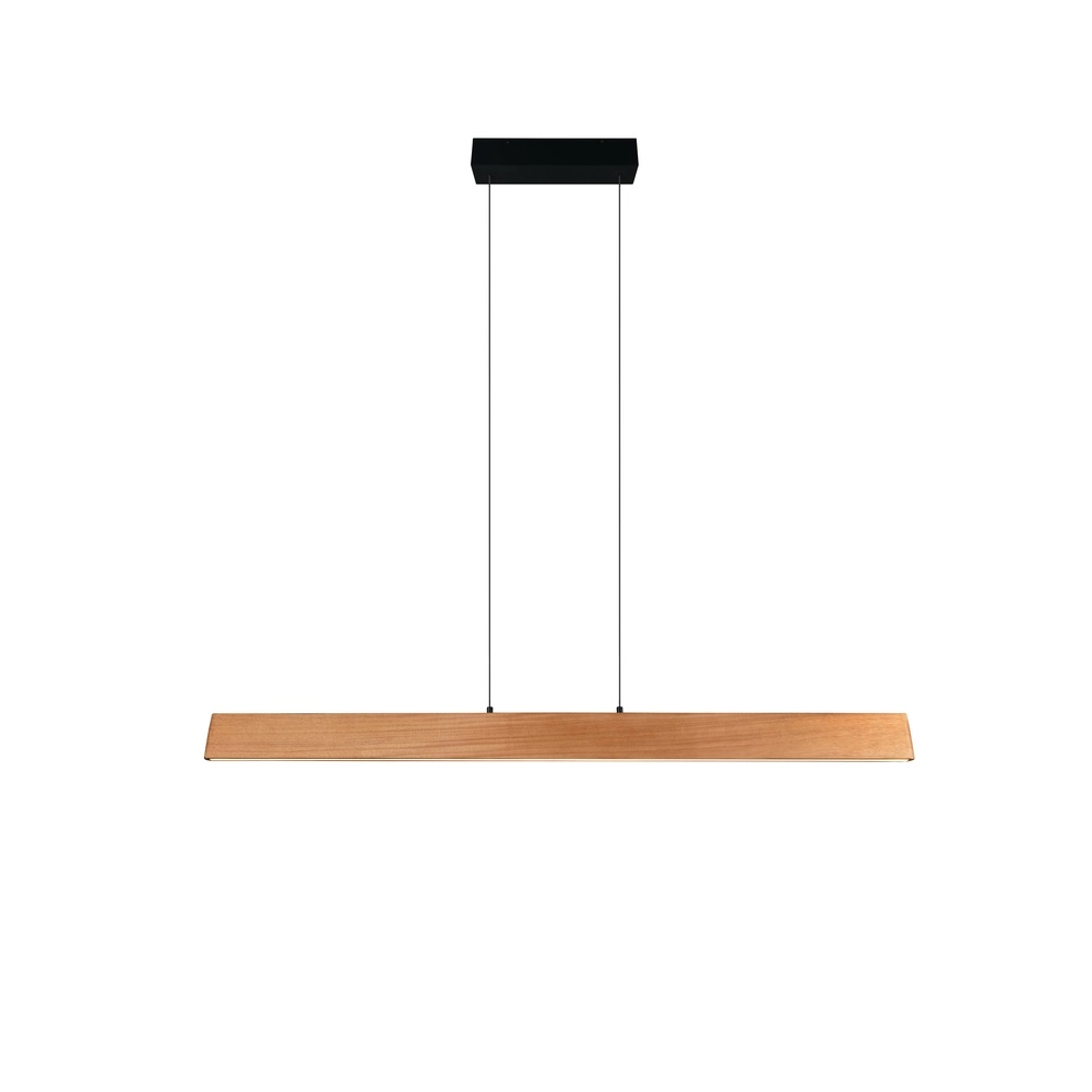Strakke hanglamp Edgewood 150cm hout Trio 4017807662252