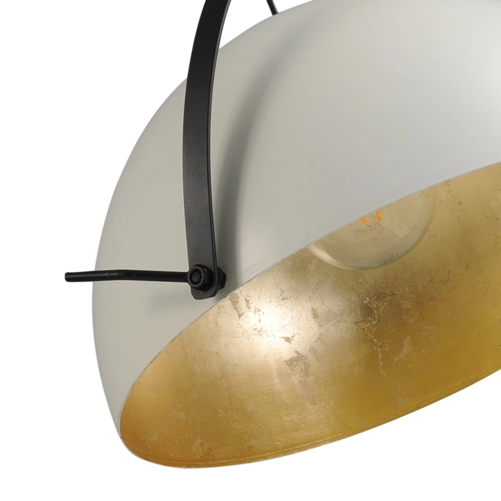 Landelijke hanglamp Larino 50 wit met oudgoud Masterlight 8718121234403