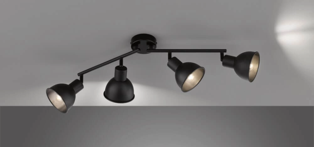 Verstelbare plafondspot Speedy mat zwart Fischer & Honsel 4003694212489