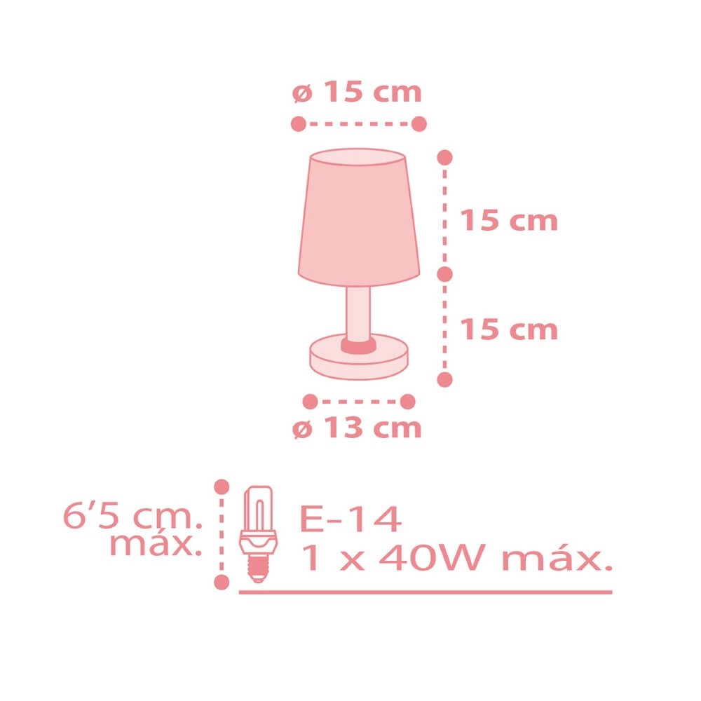 Kinderkamer tafellamp Star Light soft roze Dalber 8420406001289