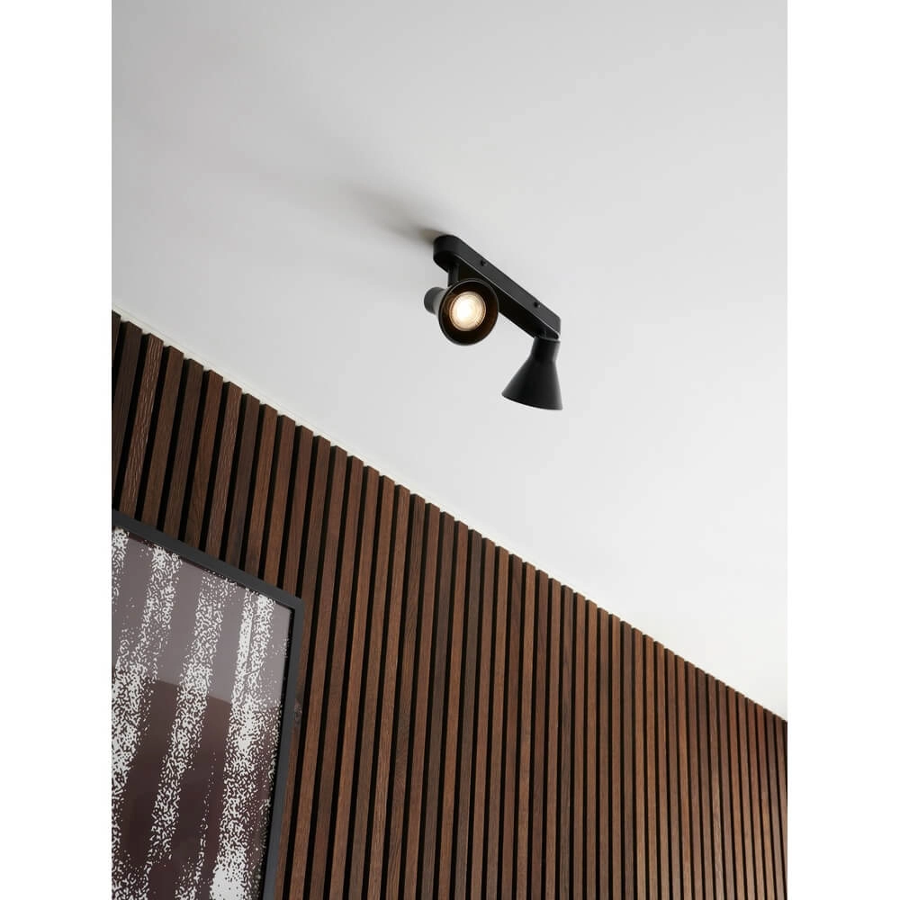 Plafondlamp Eik 2-lichts zwart Nordlux 5704924011481