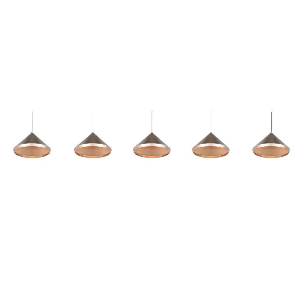5-lichts hanglamp Laguna koffie bruin Trio 4017807671094
