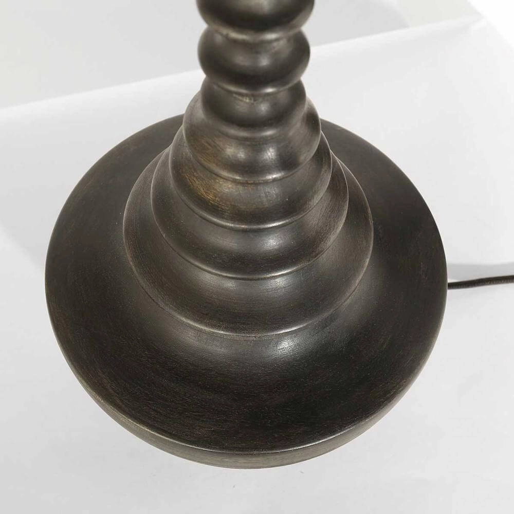 Tafellamp Bois zwart met lichtblauwe kap Steinhauer 8712746175202
