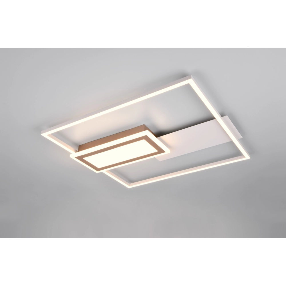 Vierkante plafondlamp Spiro grijs 50cm Trio 4017807612479