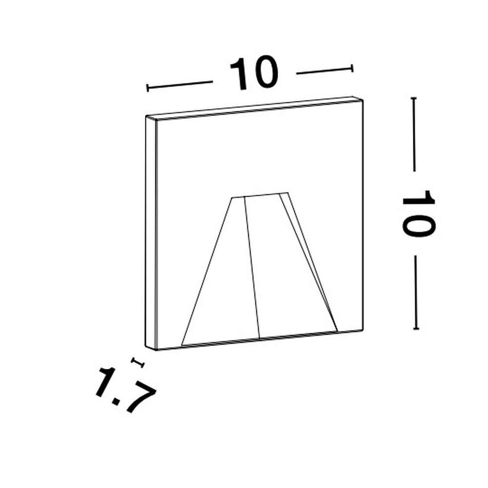 Inbouwlamp Finlo grijs driehoek Lyora 5212017430915