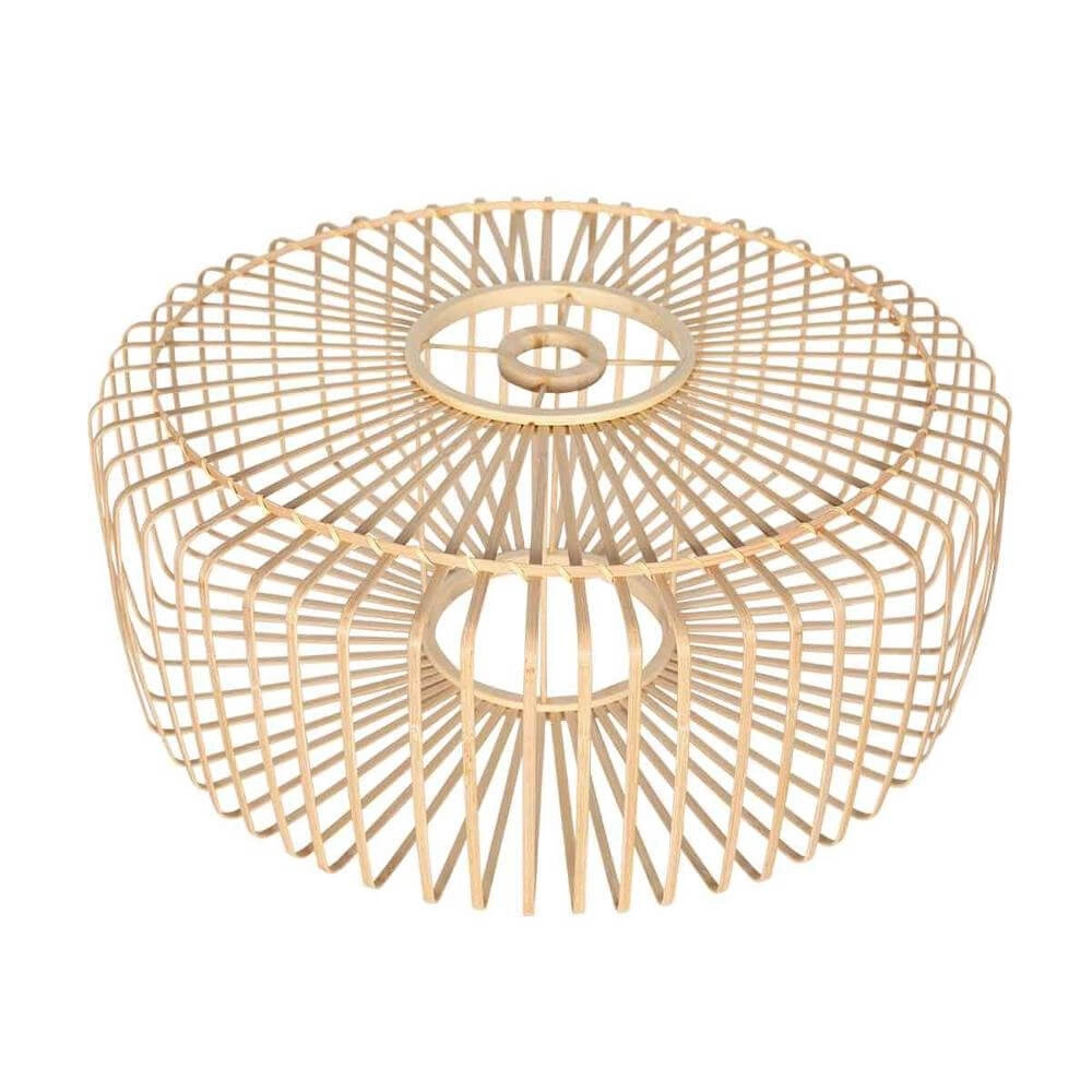 Vloerlamp Zig-Zag zwart met bamboe kap Ø 50cm Steinhauer 8712746179316