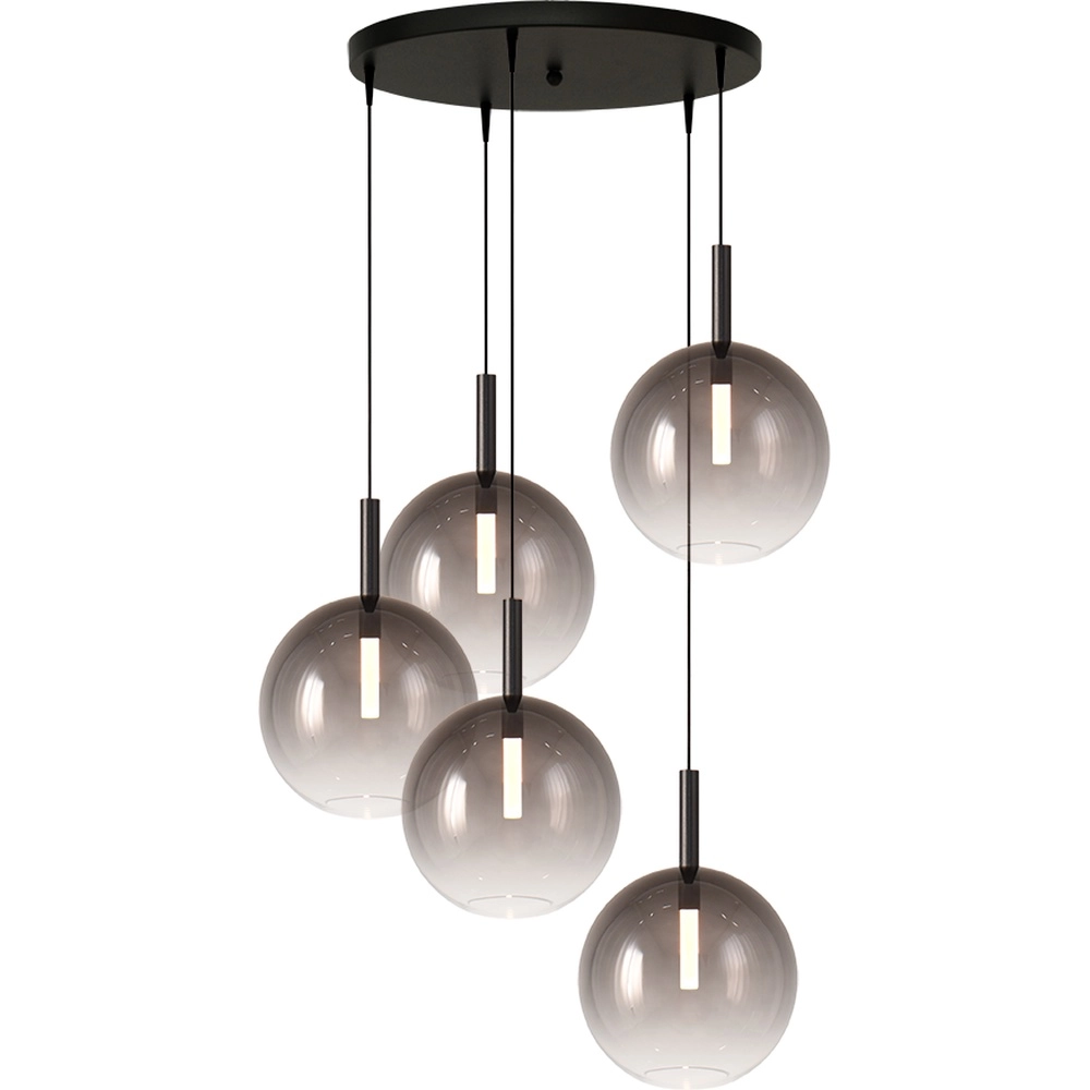 5L vide hanglamp Lido Ball met Ø 24cm smoke-fading glas