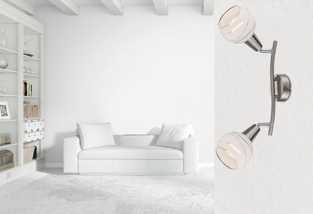 Plafondlamp Elliott 2-lichts nikkel Globo 9007371249329