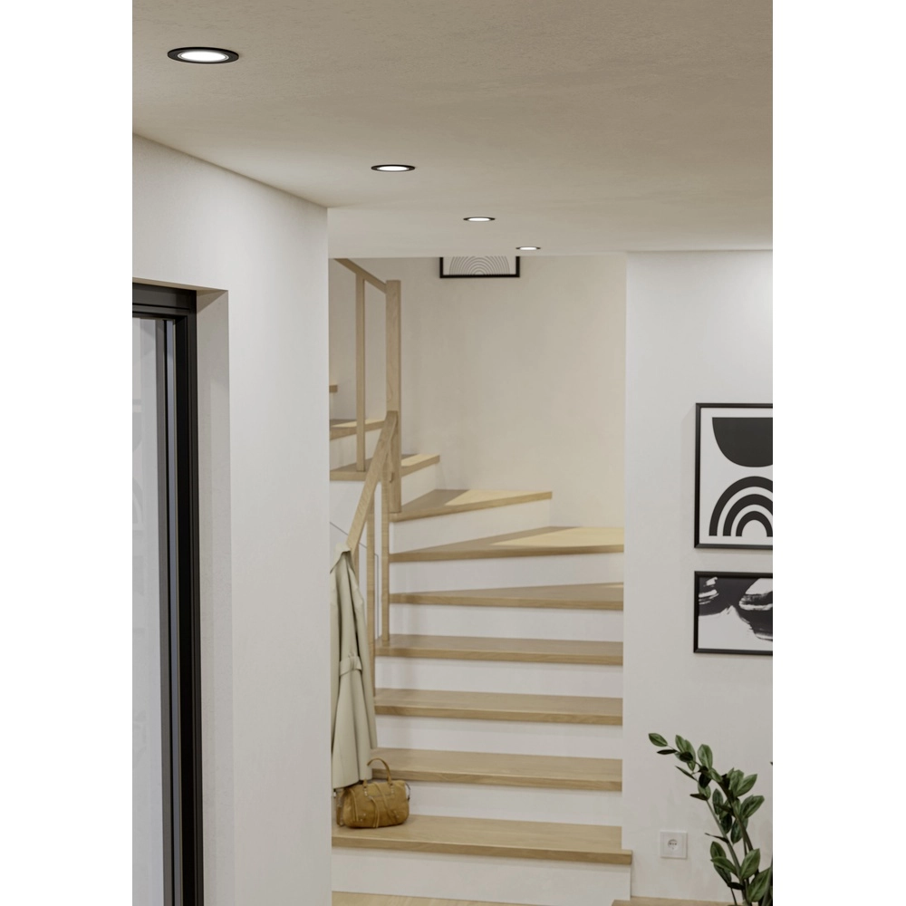 Zigbee inbouwspot Carosso-Z zwart - rond Eglo 9008606259809