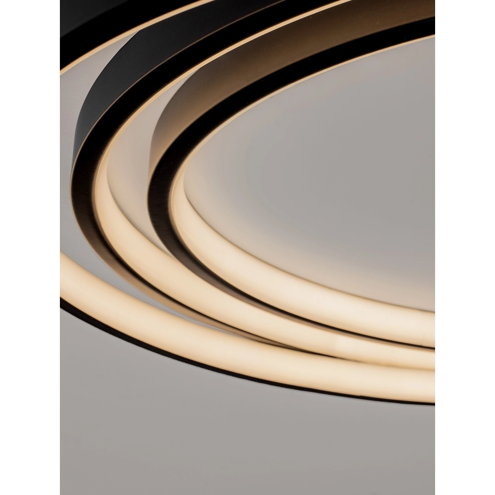 Ronde plafondlamp Arbor zwart Ø 54cm Lyora 5212017454935