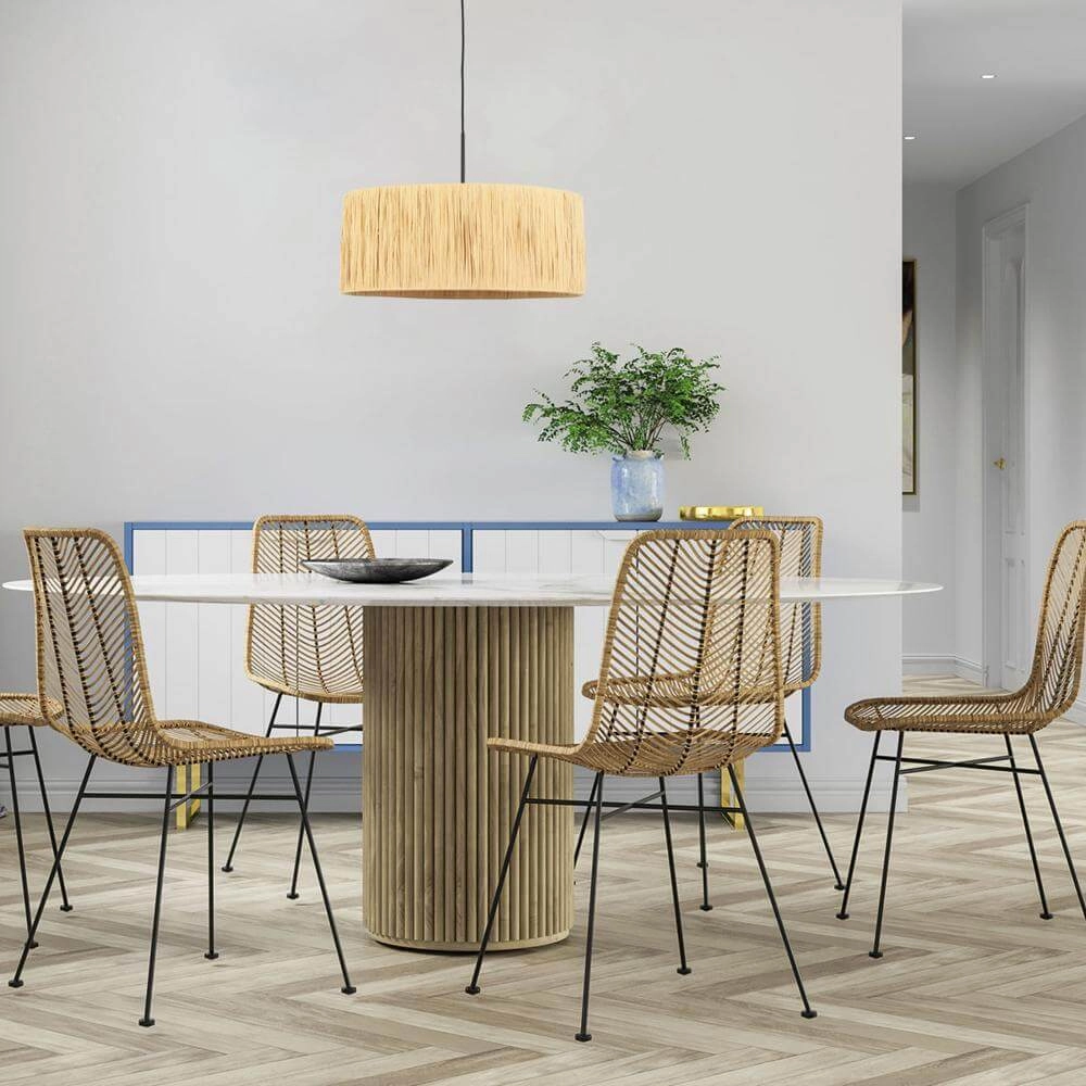 Hanglamp Sparkled Light zwart met strokleurige kap Ø 50cm Steinhauer 8712746172539