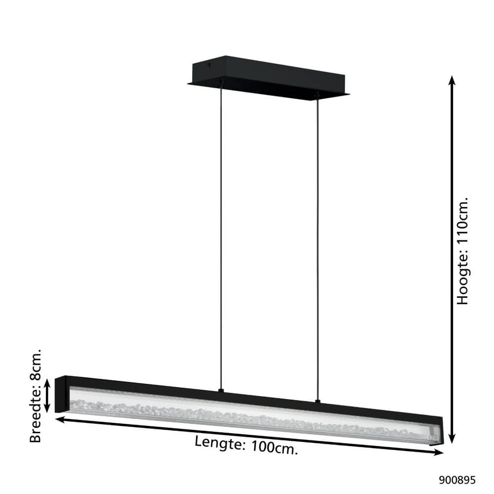 Led hanglamp Cardito 1 100cm - zwart Eglo 9008606267941