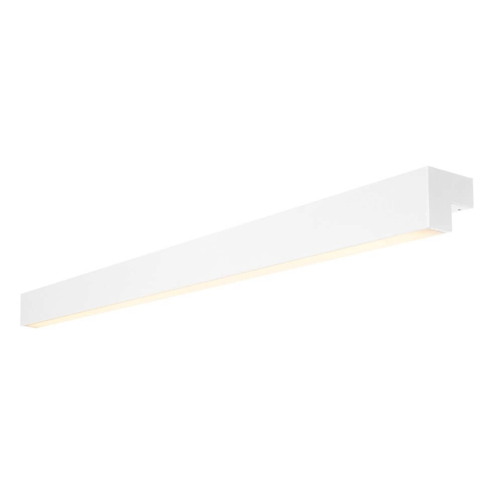 Strakke spiegellamp L-Line 120cm - wit