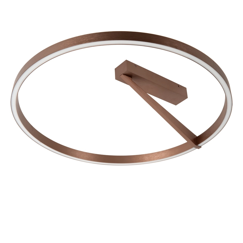 Design plafondlamp Applause Ø 60cm - koffie bruin - met afstandsbediening Premium by Lucide 5411212221810