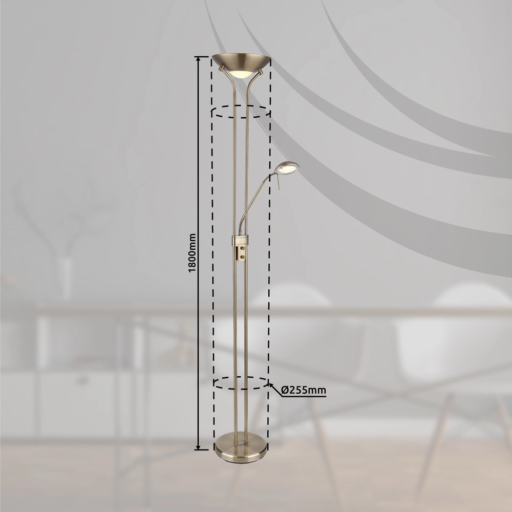 Klassieke leeslamp Leonas brons Globo 9007371420308