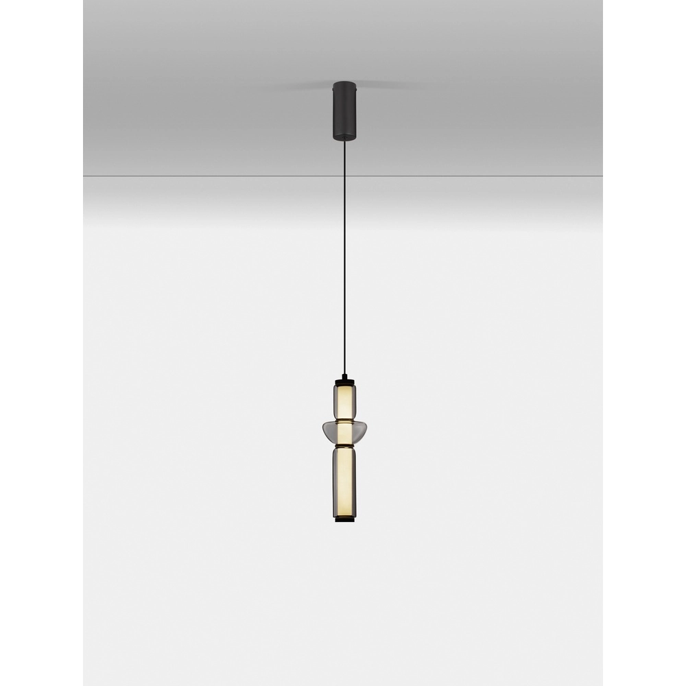 Design hanglamp Ulon 1-lichts smoke glas Lyora 5212017474162