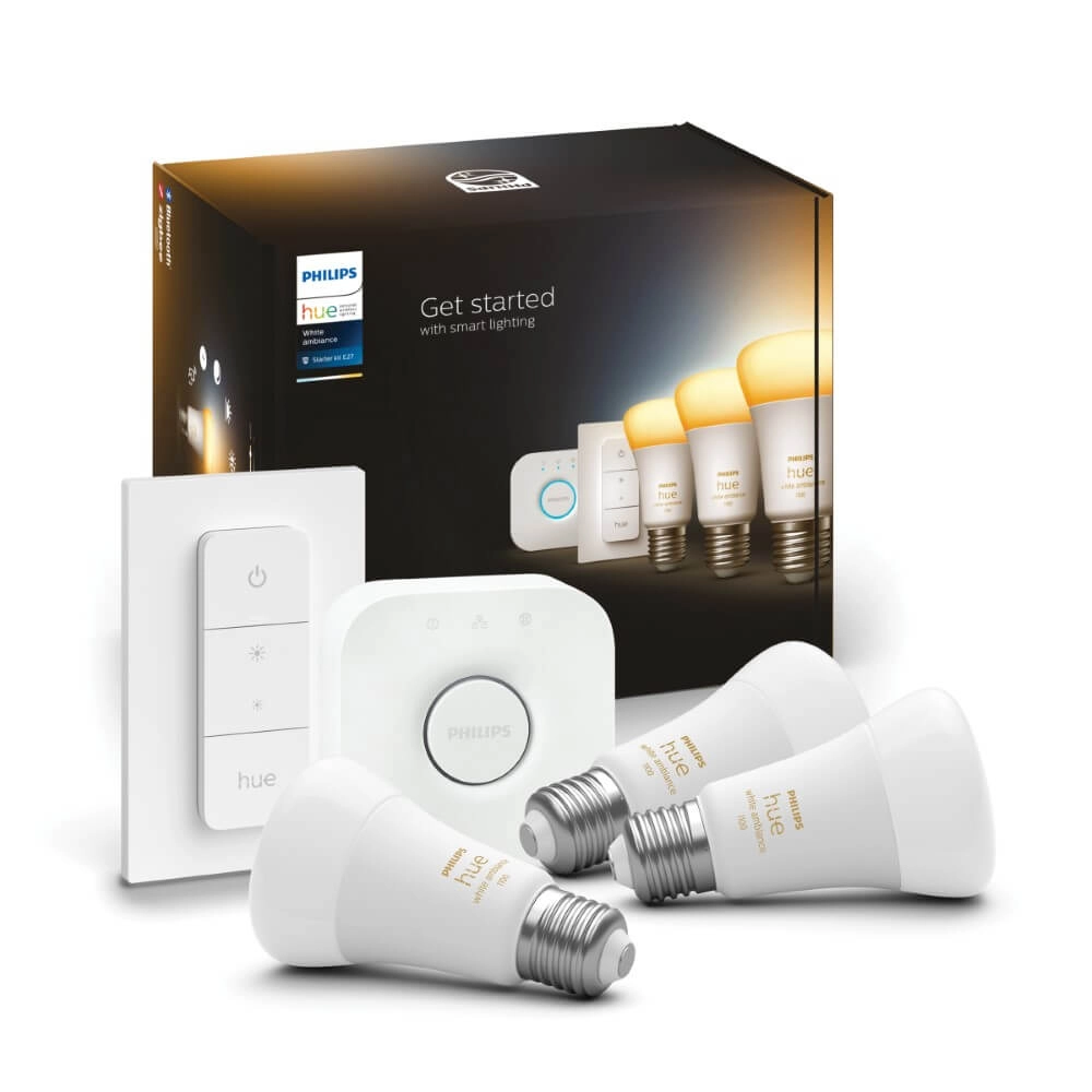 Hue Starterpack - E27 - 11W - White Ambiance set van 3 Philips 8719514291232
