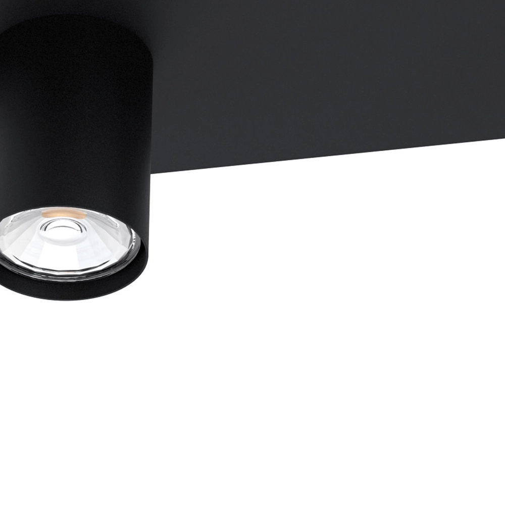 Zwarte opbouwspot Valcasotto 4-lichts Eglo 9002759995164