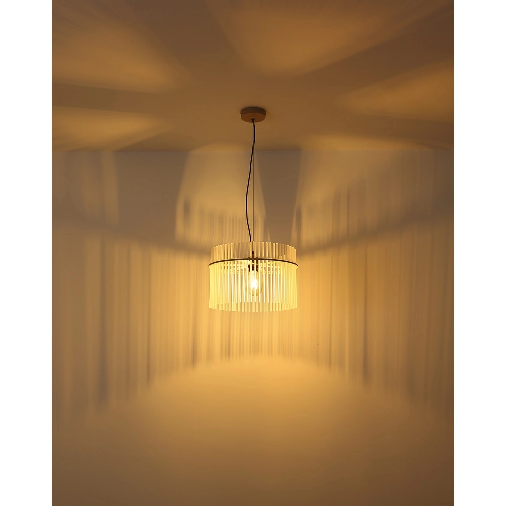 Hanglamp Gorley zand bruin met glas Ø 40cm Globo 9007371578702