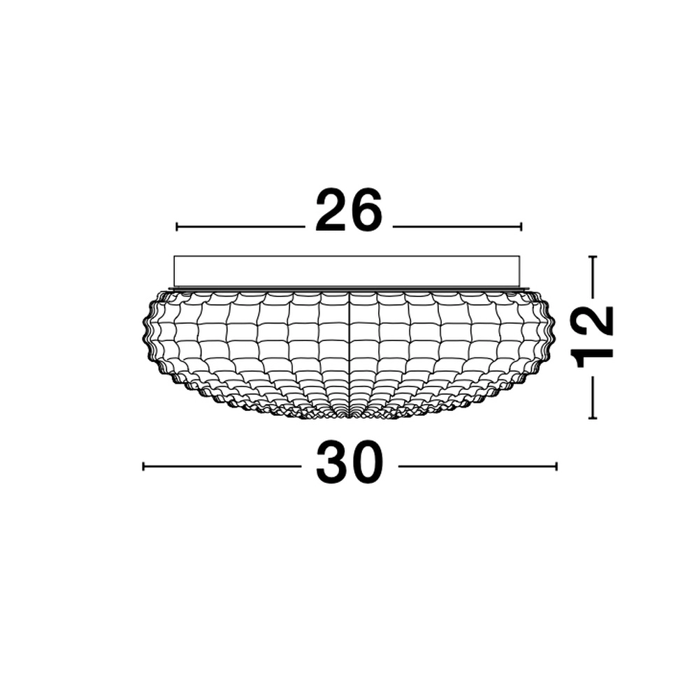 Plafondlamp Clam smoke glas Lyora 5212017419446