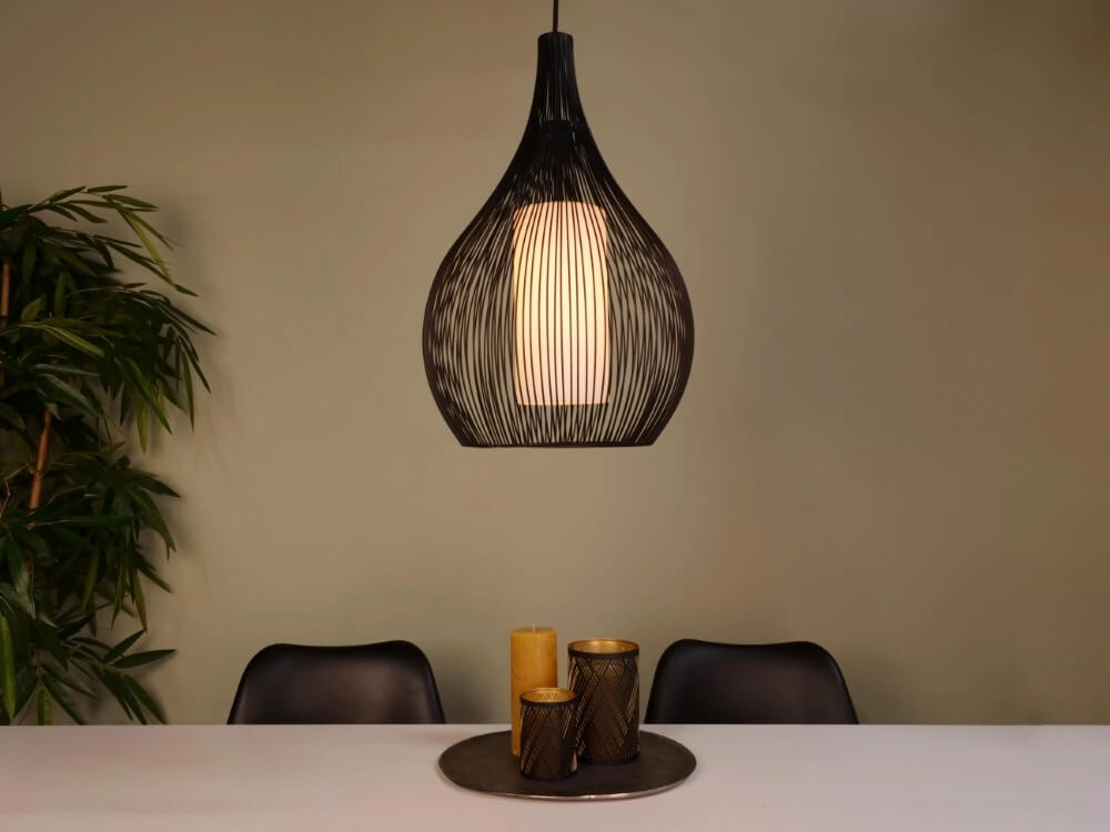 Moderne zwarte hanglamp Razoni 1 Ø 32,5cm Eglo 9008606267958